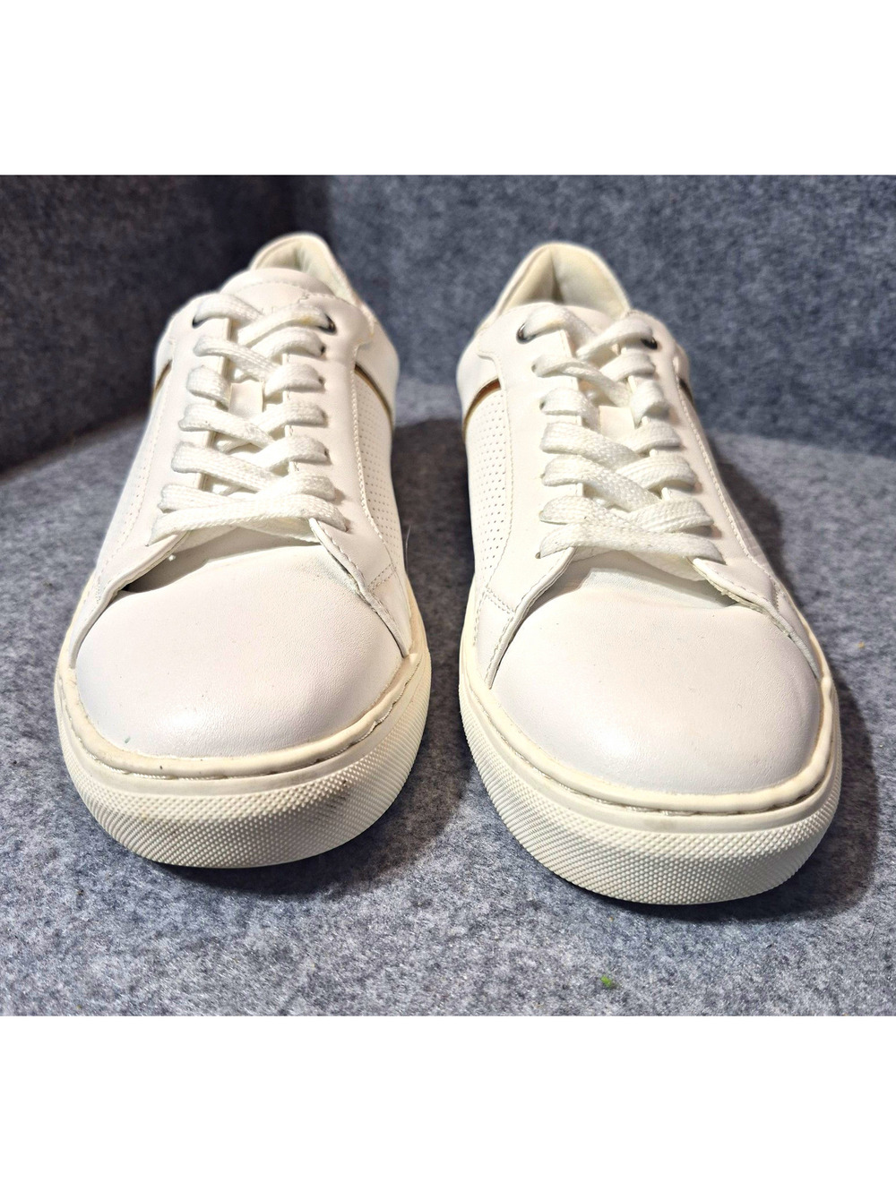 Steve Madden P-COOPR Men's White Faux Leather Lace-Up Sneakers Round Toe 9M